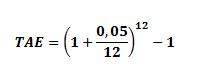 Formula TAE ejemplo